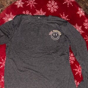 SHEIN Gray 'You Matter' Short Sleeve Tee